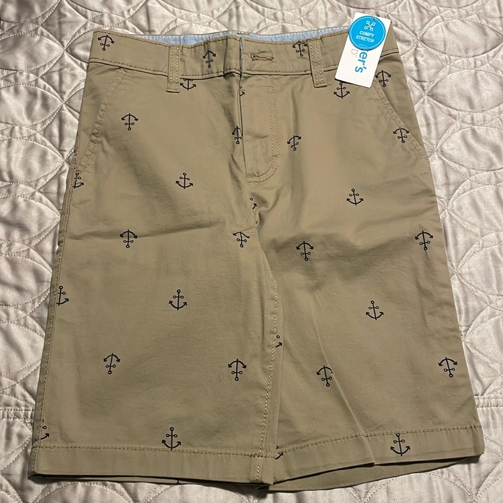 Khaki anchor shorts